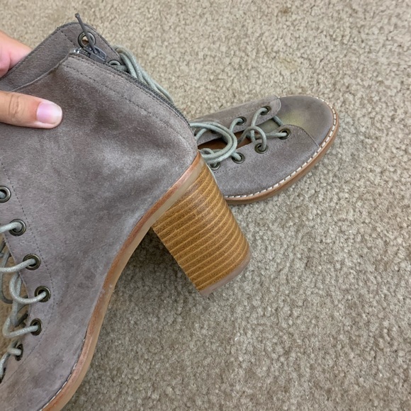 Jeffery Campbell suede cors peep toe booties - Picture 7 of 7